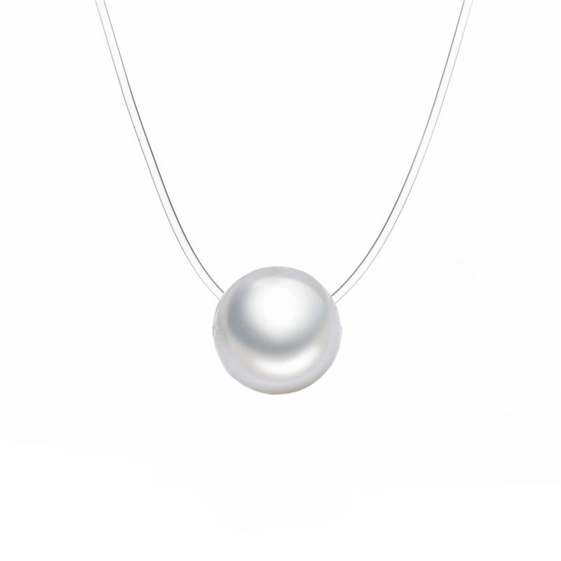 Collier fil de pêche perle