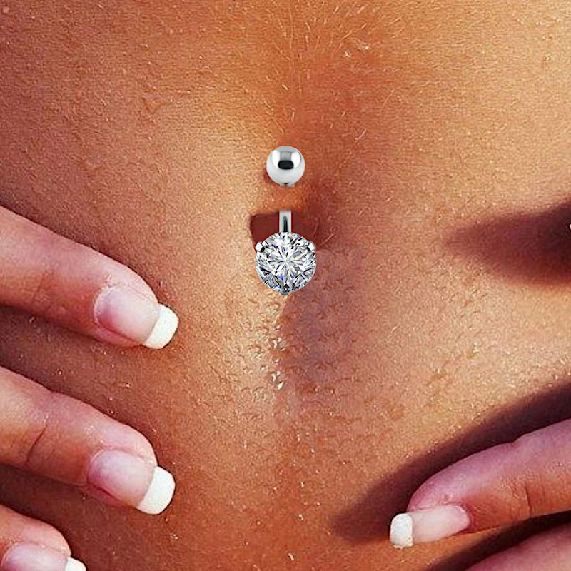 piercing nombril diamant blanc