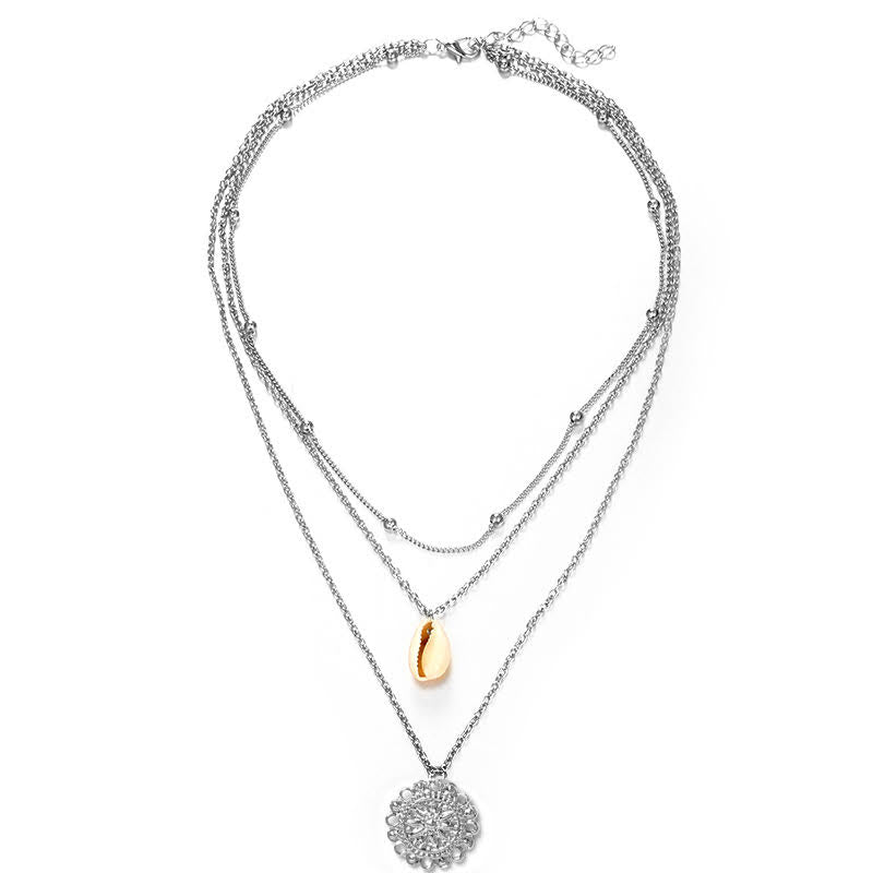 Collier 3 rangs argent