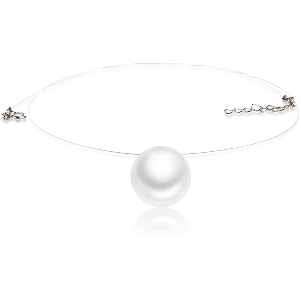 Collier transparent avec perle