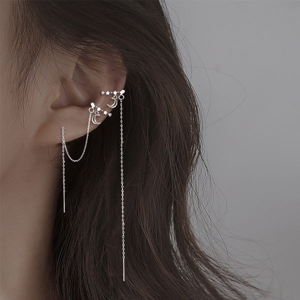 Boucles D'oreilles Pendantes Dorées - Modèle 69, Alliage Métal, Clous à Fermoir, Sans Marque