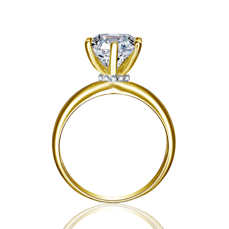 bague solitaire or